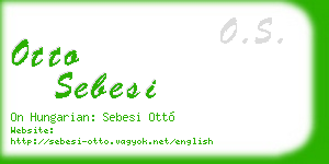 otto sebesi business card